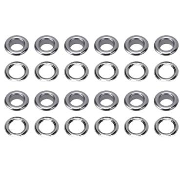 Imagem de AYNEFY 300 Conjunto de Ilhas de Latão, ilhó de Metal ilhó de 8 Mm de Diâmetro Interno do Kit de Fixadores de Couro Com Finos Rebites de Bronze para As Cortinas de Lonas de Tecido (Cinza)