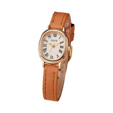 Imagem de Relógio De Quartzo Com Pulseira De Couro Feminino Presente De Hallowee