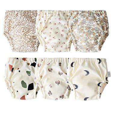 Imagem de Orinery Cuecas unissex de treinamento à prova d'água, à prova d'água, de algodão, para treinamento, respirável, para meninas, xixi, pacote com 6, Yn325-c, 6-12 Meses