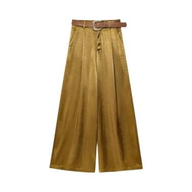 Imagem de Calças De Cintura Alta E Pernas Largas Para Mulheres Verão 2025 Estilo