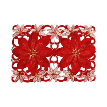 Imagem de Toalha De Mesa Estampada De Natal Com Caminho De Mesa Bordado Para Fes