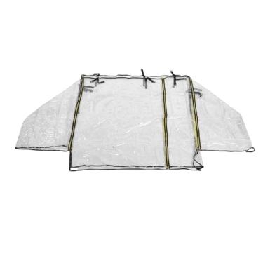 Imagem de Qinlorgo Cobertura Transparente para Empilhadeira para Todos Os Climas, Empilhadeiras Padrão, Gabinete de Empilhadeira à Prova de água Em PVC Transparente Com Faixa Refletiva e Saco