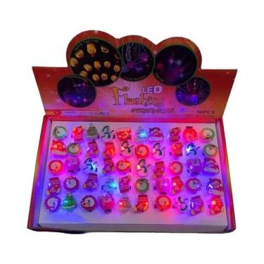 Imagem de Brinquedos De Anel Luminoso LED De Natal Para Crianças 10 20 50pcs Sup