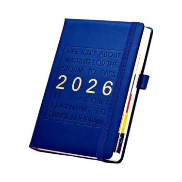 Imagem de Planejador A5 Em Couro PU 2026, Agenda Mensal, Semanal E Diária, 412 P