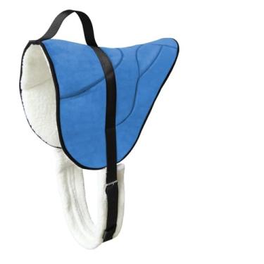 Imagem de LWITDOG Almofada Bareback da marca para cavalos, almofada de sela de cavalo com circunferência ajustável, almofada de sela com absorção de choque, almofada de equitação para cavaleiros (azul da