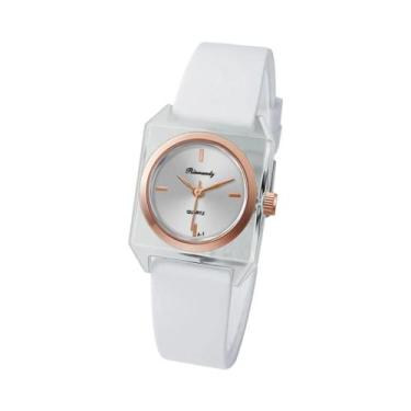 Imagem de Relógio De Pulso Feminino Com Pulseira De Silicone, Relógio Simples Pa