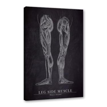 Imagem de Arte de anatomia humana, pintura em tela médica, vintage, esqueleto muscular, educação, pôster, impressão de imagem de parede, decoração de clínica hospitalar (SKU10,8x30,5 cm = (20 x 30 cm