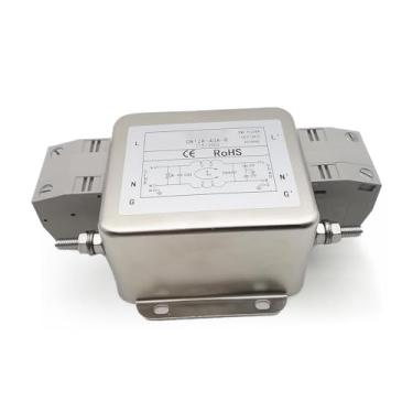Imagem de Filtro de linha de energia EMI Jkbmkxc Série CW12A (40A-80A-R), 115/230 V CA 50/60 Hz, supressão de ruído confiável para equipamentos elétricos industriais e comerciais B0DJX85846(CW12A-40A-R)