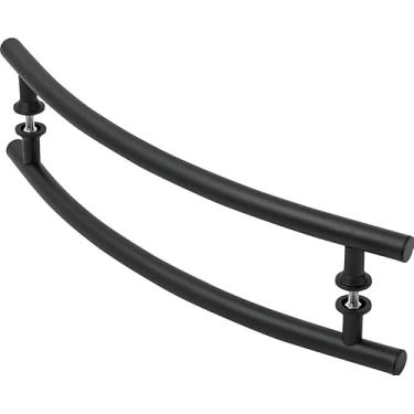 Imagem de maçaneta lateral tubular em forma de arco (Preto)