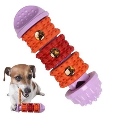 Imagem de Brinquedo Dispensador De Recompensas Para Cães,Dispensador De Petiscos De Borracha Para Cães - Brinquedos Interativos de Mastigar para - Para Estimulação do Tédio Enriquecimento Dentição Entreten