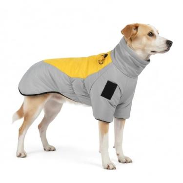 Imagem de Jaqueta de inverno para cães, impermeável com forro de lã, casaco quente ajustável para atividades ao ar livre em clima frio