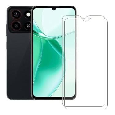 Imagem de Protetor de tela para ZTE Blade A55 (6,7 polegadas) (pacote com 2), dureza 9H, vidro temperado HD, antiarranhões, película protetora antiimpressão digital para ZTE Blade A55