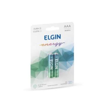 Imagem de Pilha Palito Alcalina Aaa Blisters 2 Unid. Elgin Original