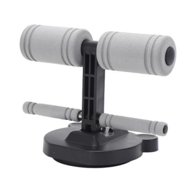 Imagem de harayaa Barra de apoio para os pés no chão, equipamento de ginástica multifuncional, auxiliar para exercícios abdominais, dobrável, para uso em casa, Preto