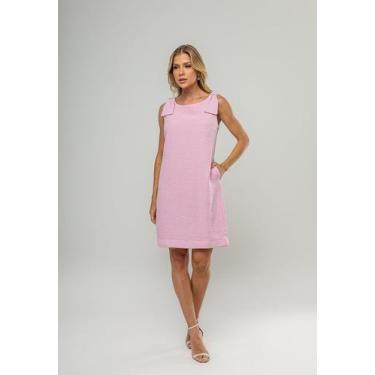 Imagem de Vestido Curto Regata Com Laço Nos Ombros Rosa Salvatore, M