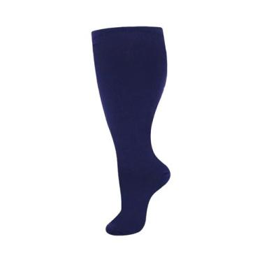 Imagem de Meias De Compressão plus Size 2XL-4XL 20-30 mmHg Para Panturrilha Larg