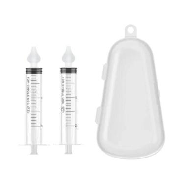 Imagem de Aspirador Nasal Para Bebês 2 Peças 20ML Tubo De Agulha Cuidados Com O 