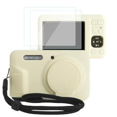 Imagem de VOVMOEYA Capa de câmera para Kodak PIXPRO FZ55 com 2 protetores de tela e 1 alça de mão, silicone, leve e protetora macia