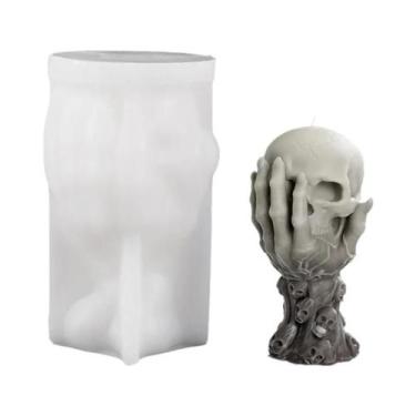 Imagem de Conjunto De Moldes De Silicone Para Velas De Caveira De Halloween, Fer