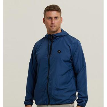 Imagem de Jaqueta Corta Vento Masculino Com Capuz WSS Brasil Diamond, Azul, GG