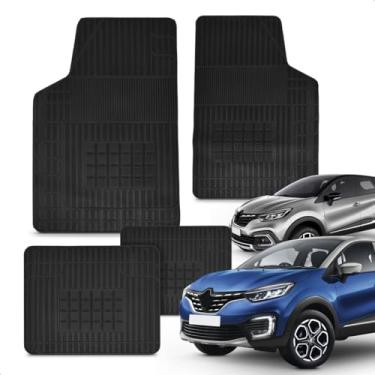 Imagem de Jogo Tapete 100% Borracha Captur 2017 A 2024 Impermeável Antiderrapante Automotivo 4 Peças