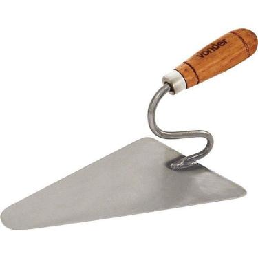 Imagem de Colher Para Pedreiro 9 Triangular Cabo Madeira Vonder
