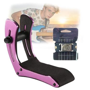 Imagem de Suporte ErgonôMico Para Guitarra EléTrica, Apoio De Perna Em Liga De AlumíNio, Leve E Antiderrapante, Com Abafador De Cordas Para Guitarristas