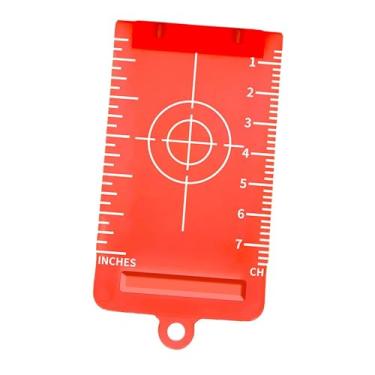 Imagem de KiBcsLic Placa de alvo para nivelamento, acessório fácil de usar, equipamento de nivelamento, placa de alvo de reflexão premium e estável para trabalhos em, Vermelho