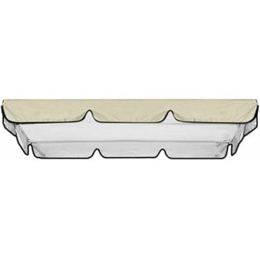 Imagem de Cobertura de substituição para balanço de pátio, cobertura para balanço de varanda de 2 ou 3 lugares, capa superior para rede de jardim, proteção solar.