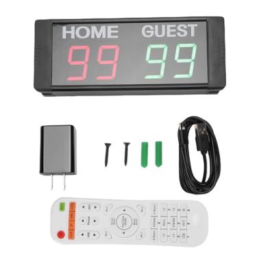 Imagem de Fafeicy Placar Digital, Goleiro Eletrônico Portátil Com Controle Remoto, Estrutura de Liga de Alumínio de Adsorção Magnética para Basquete, Vôlei, Futebol, Badminton, Jogos Internos (plugue