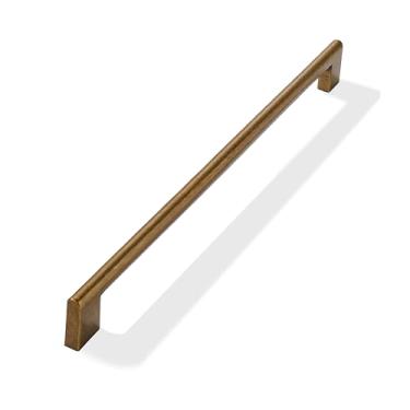 Imagem de khtumeware Puxador de eletrodoméstico, orifício em polegadas, 1 pacote com 1 puxador de armário de latão antigo, puxador de gaveta de cozinha sólido, ferragens para banheiro, gaveta, armário, armário