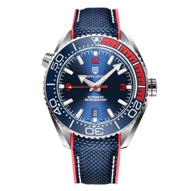 Imagem de Relógio Masculino Pagani Design Automático NH35 Relógio Mecânico Bisel de Cerâmica Aço Inoxidável 100 m Impermeável Mergulho Pulseira Esportiva Data Luminosa Relógio Luxo Pulseira de Borracha, Fita