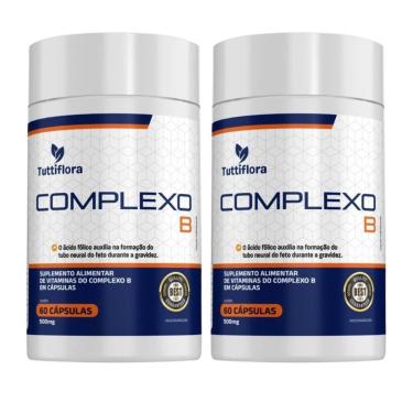 Imagem de 2x Complexo B (B1, B2, B3, B5, B6, B7, B9, B12) 60 Caps Tuttiflora-Unissex