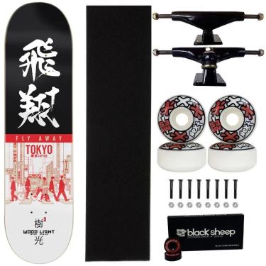 Imagem de Skate Wood Light Fiberglass Montado 8.2 Roda Next 53 Abec 15-Masculino