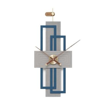 Imagem de Sala de estar 40 * 94 cm Relógio de parede grande moderno decoração de parede para escritório, sala de estar, cozinha, escola decoração de casa (cinza)