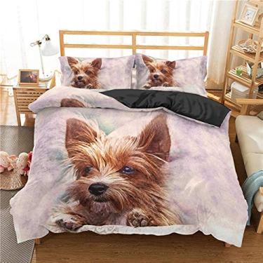 Imagem de Jogo de cama de gato fofo king queen size 100% microfibra conjunto de capa de edredom capa de edredom animal capa de colcha para crianças adultos 0926 (cor: 7 tamanho: US King 264 x 228 cm)