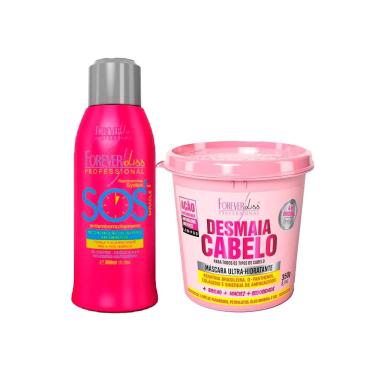 Imagem de Kit SOS 300ml e Máscara Desmaia Cabelo 350g Forever Liss