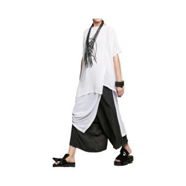 Imagem de Camiseta Casual De Verão Para Mulheres plus Size Com Decote Redondo E 