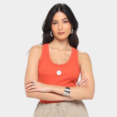 Imagem de Regata Colcci Canelada Feminina, Laranja, P