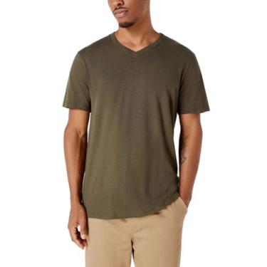 Imagem de Camiseta Manga Curta Hering 022B Masculina Decote V World Algodão T. P