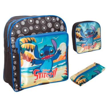 Imagem de Kit Mochila Infantil Pequena Lancheira E Estojo Resistente - Plike