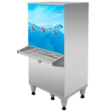 Imagem de Bebedouro Industrial 100 Litros Água Gelada Voltagem 127V Com Adesivo 