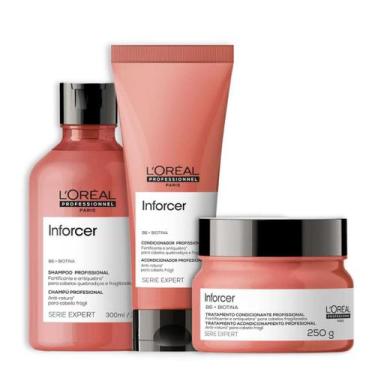 Imagem de Loreal Inforcer Sh 300ml + Cond 200ml + Masc 250ml - Loreal Profission