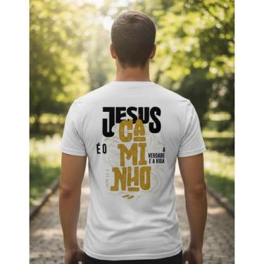 Imagem de Camisa Camiseta Evangélica Jesus É O Caminho Moda Algodão - Versitz, B