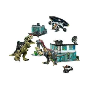 Imagem de Conjunto De Blocos De Montar Dinossauros Giganotosaurus Therizinosauru