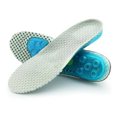 Imagem de THJKUPO Palmilha esportiva acolchoada respirável e confortável de silicone