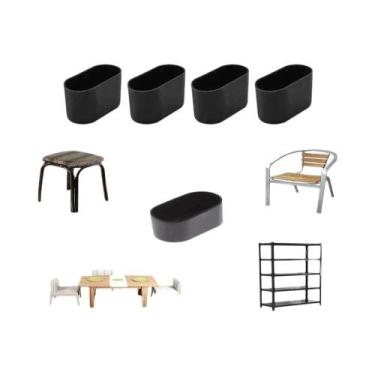 Imagem de Protetores De Pés De Cadeira Ovais Antiderrapantes 4-12 PCS Protetores