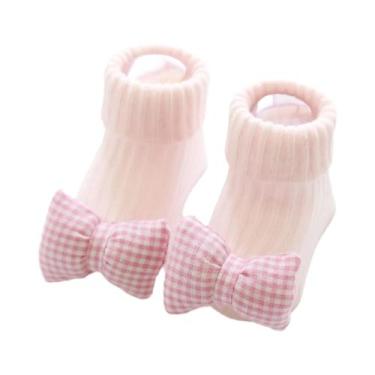 Imagem de Meias Antiderrapantes Para Bebês Meninas E Meninos Com Laço De Leão, A