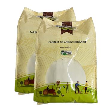 Imagem de Kit 2X: Farinha de Arroz Orgânica Biorgânica 2kg