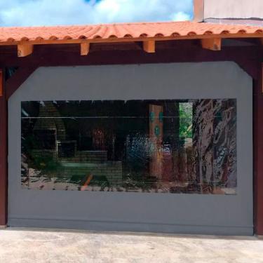 Imagem de Toldo Cortina Cinza C/ Visor - 3,70m X 2,80m - Kit Completo